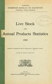 Cover of: Live stock and animal products statistics