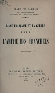 Cover of: L' âme française et la guerre.