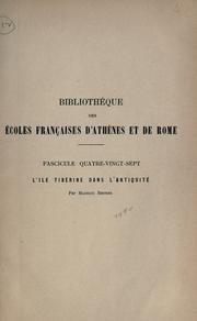 Cover of: île tibérine dans l'antiquité.