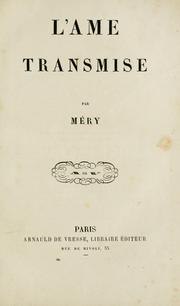 Cover of: L'âme transmise