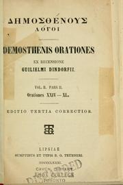Cover of: Logoi.: Orationes.  Ex recensione Guilielmi Dindorfii.