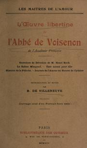 Cover of: L' oeuvre libertine de l'Abbé de Voisenon de l'Académie Française