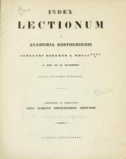 Cover of: Loci aliquot difficiliores Trinummi. by Franz Volkmar Fritzsche