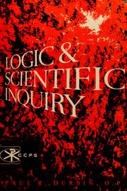 Cover of: Logic and scientific inquiry by Paul R. Durbin