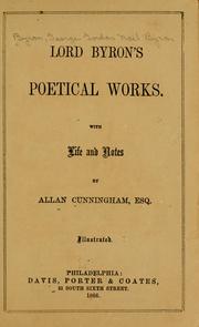 Cover of: Lord Byron's poetical works.