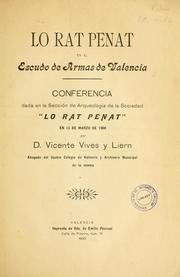 Cover of: Lo Rat Penat en el escudo de armas de Valencia by Vicente Vives y Liern
