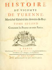 Cover of: Histoire du Vicomte de Turenne, Maréchal Général des Armées du Roy by Ramsay Chevalier