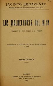 Cover of: Los malhechores del bien: comedia en dos actos y en prosa.