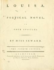 Cover of: Louisa, a poetical novel, in four epistles.