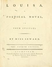 Cover of: Louisa, a poetical novel, in four epistles. by Anna Seward