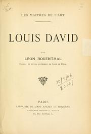 Cover of: Louis David.