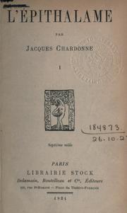 Cover of: L' épithalame.