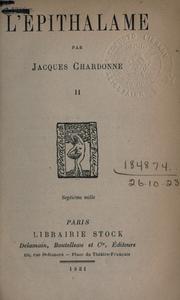 Cover of: L' épithalame.