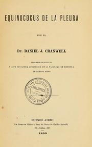 Cover of: Equinococus de la pleura by Daniel J. Cranwell