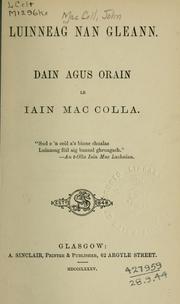 Cover of: Luinneag nan Gleann: dain agus orain