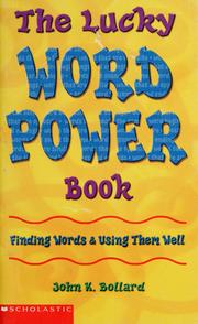 Cover of: The lucky word power book: finding words & using them well