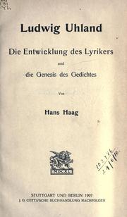 Cover of: Ludwig Uhland