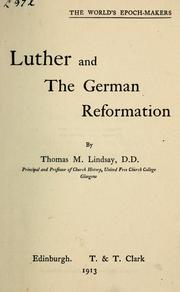 Cover of: Luther and the German reformation ...
