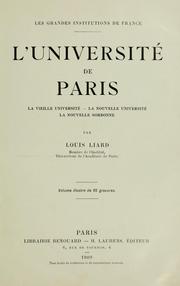 Cover of: L' Université de Paris