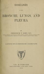 Cover of: Diseases of the bronchi, lungs, and pleura by Frederick Taylor Lord