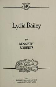 Cover of: Lydia Bailey by Roberts, Kenneth Lewis