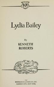 Cover of: Lydia Bailey by Roberts, Kenneth Lewis