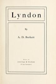 Cover of: Lyndon | A. D. Burkett