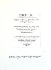 Cover of: Lynn as it is, Randolph County, Indiana: clippings from a supplement to The Lynn herald.
