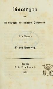 Cover of: Macargan oder Die Philosophie des achtzehnten Jahrhunderts: ein Roman