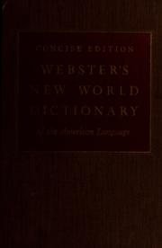 Cover of: The Macmillan students edition of the concise Webster's New world dictionary of the American language by David Bernard Guralnik