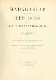 Cover of: Madagascar: les bois de la forêt d'Analamazaotra