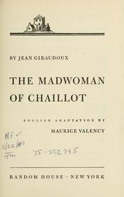 Cover of: The madwoman of Chaillot.