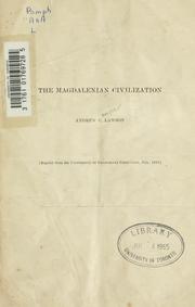 Cover of: The Magdalenian civilization.