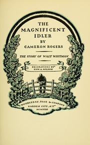 Cover of: The magnificent idler