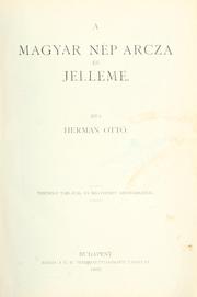 Cover of: magyar nép arcza és jelleme.