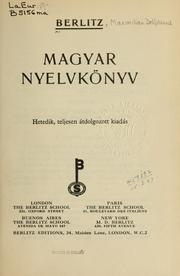 Cover of: Magyar nyelvkönyv: hetedik, teljesen átdolgozott kiadás.