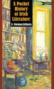 Cover of: A Pocket History of Irish Literature by A. Norman Jeffares