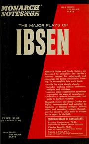 Cover of: The major plays of Ibsen by Edward T. Byrnes