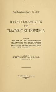 Cover of: Recent classification and treatment of pneumonia