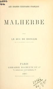 Cover of: Malherbe