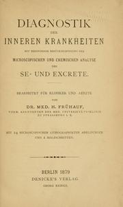 Diagnostik der inneren Krankheiten by H. Frühauf