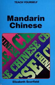 Cover of: Mandarin Chinese by Elizabeth Scurfield
