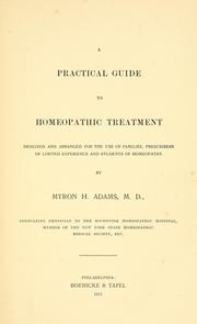 Cover of: A practical guide to homeopathic treatment