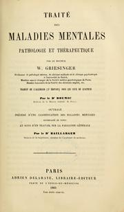 Cover of: Traité des maladies mentales, pathologie et thérapeutique