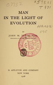 Cover of: Man in the light of evolution