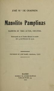 Cover of: Manolito Pamplinas: sainete en tres actos, original