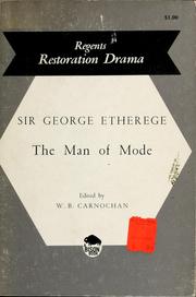 Cover of: The man of mode: or, Sir Fopling Flutter.