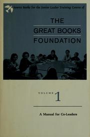 Cover of: A manual for co-leaders: [the junior leader training course of the Great Books Foundation].