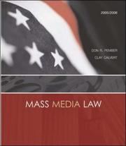 Cover of: Mass Media Law, 2005/2006 Edition with PowerWeb and Free Student CD-ROM by Don R. Pember, Clay Calvert