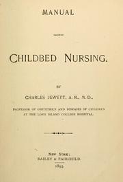 Cover of: Manual of childbed nursing